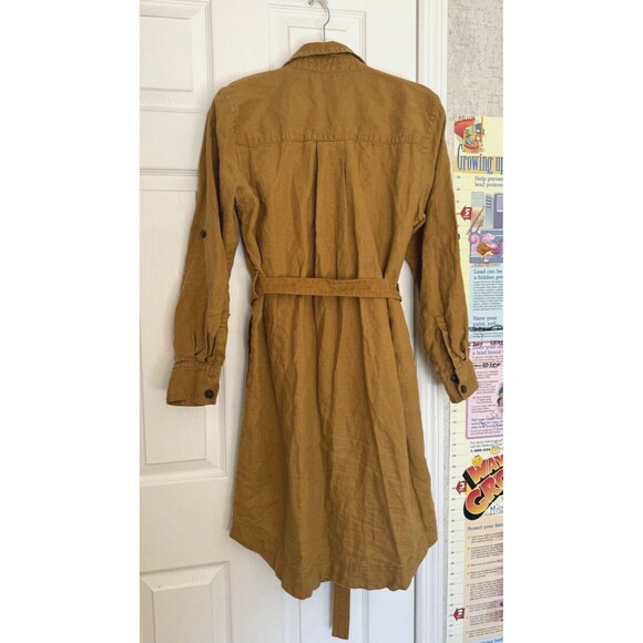 Banana Republic Heritage Linen Scout Dress Safari Lagenloook M Bronze - Picture 11 of 15